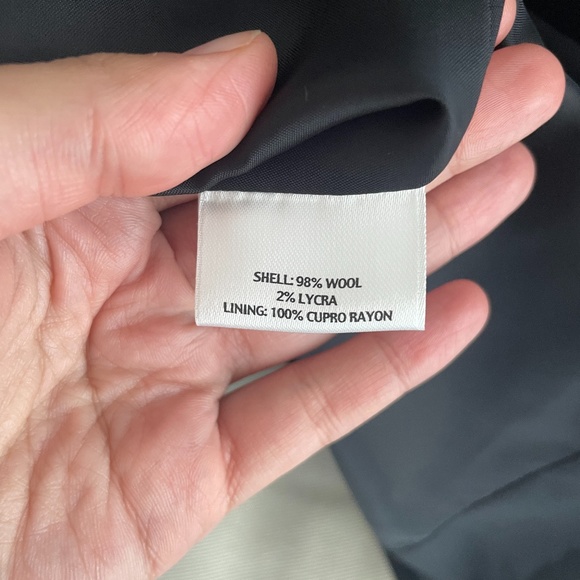 Eileen Fisher wool stretch long open front cardigan in black M - Picture 9 of 9